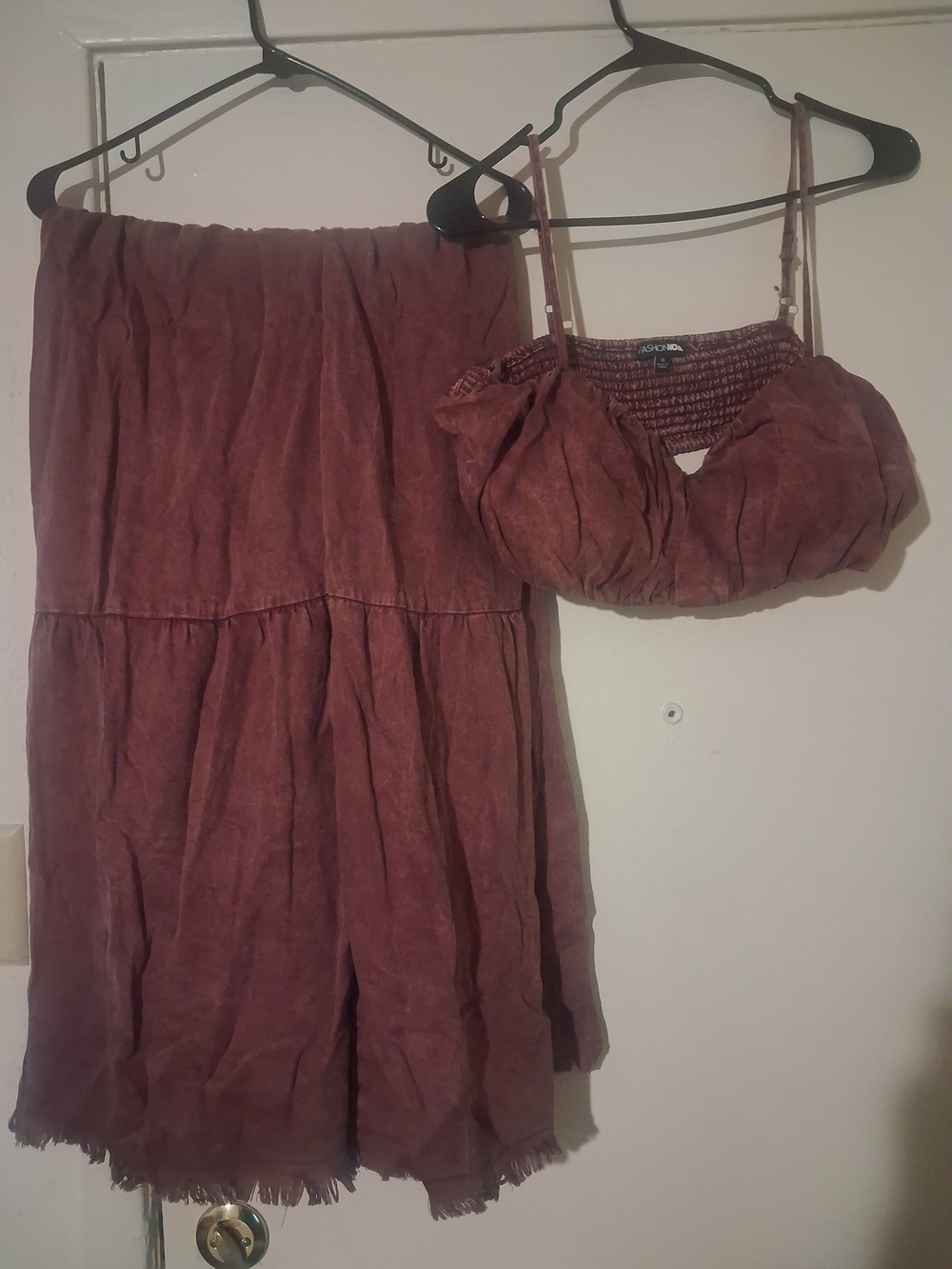 Women’s Rust Brown Smocked Pant Set Size XL